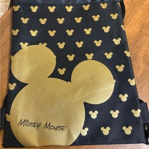 Disney Black and Gold Mickey Mouse Travel Bag